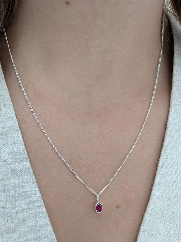 Kette Lab-Grown Rubin