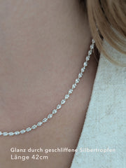 Kette Glitzer Silber