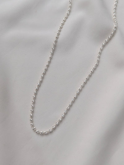 Kette Glitzer Silber