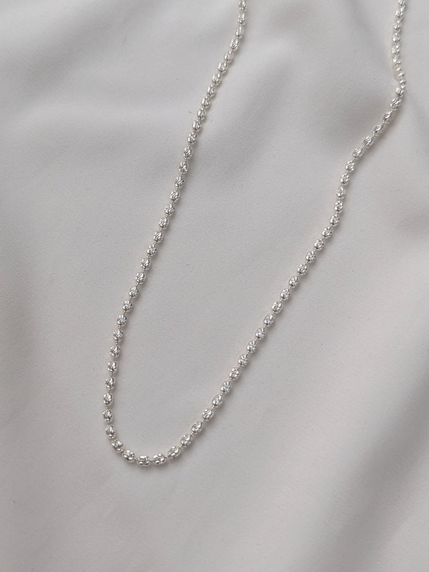 Kette Glitzer Silber
