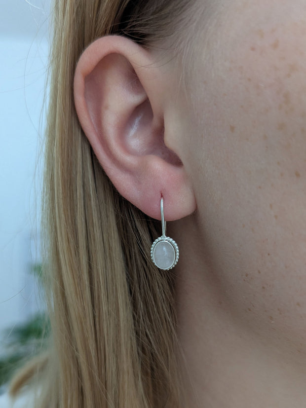 Ohrringe Rosenquarz Bubble