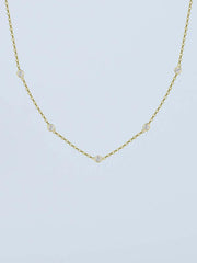 Kette 585 Gold 5 Diamanten